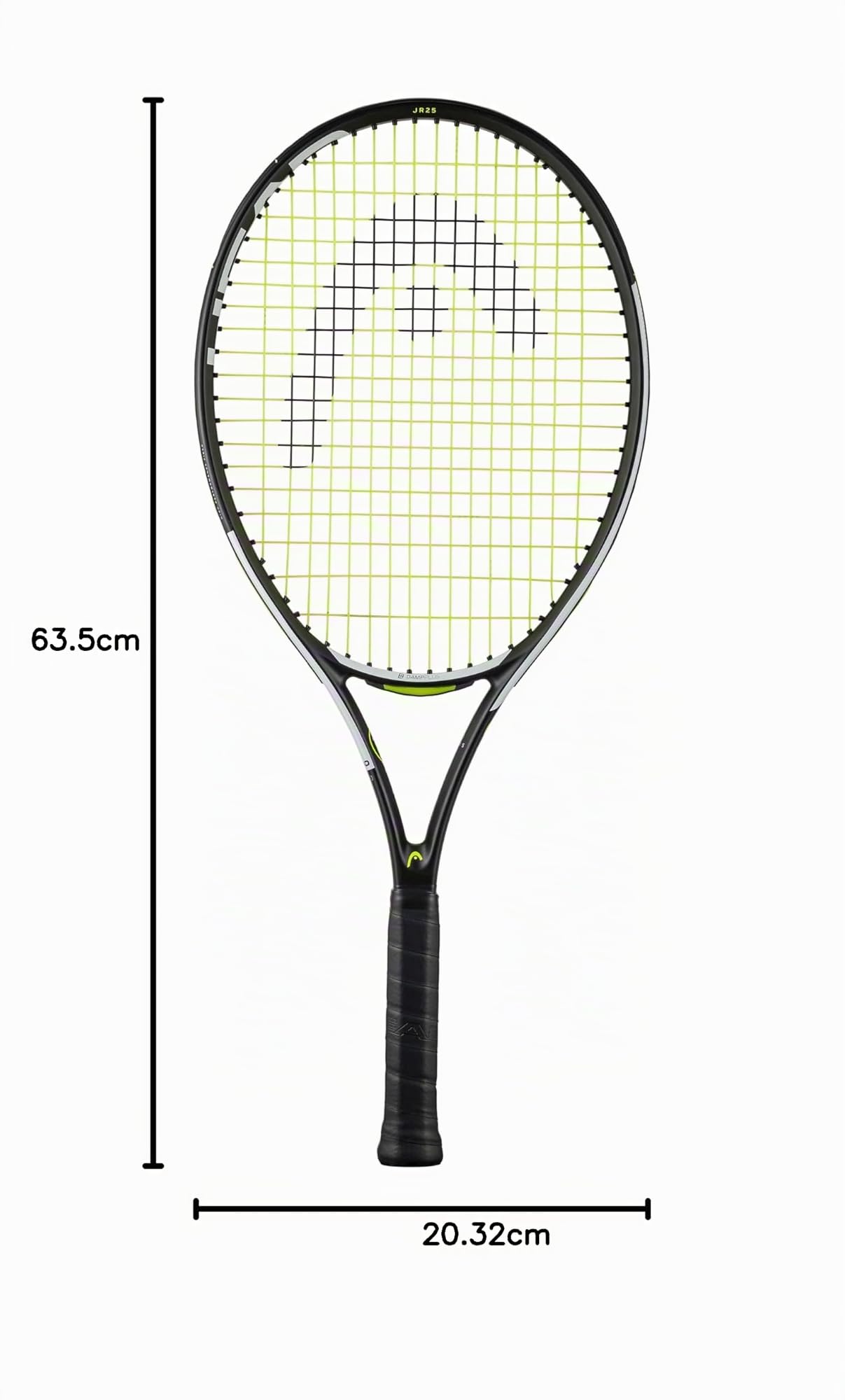 HEAD Speed 25 Tennisschläger, Schwarz/Weiß, 8-10 Jahre