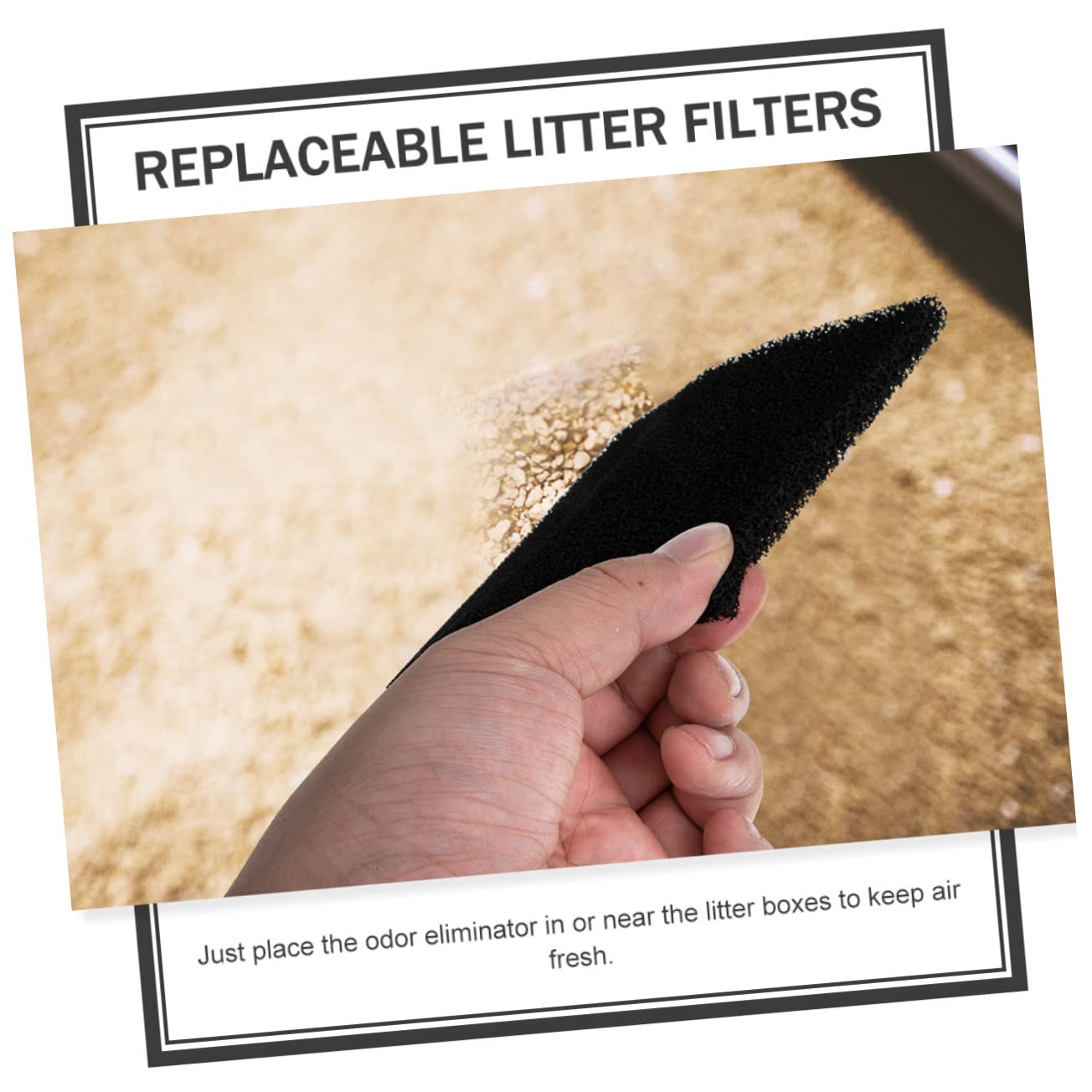 Mipcase 18stücke Katzenstreu Filterpads Aktivkohle Geruchsfilter Für Katzenklo Hochabsorbierend Multifunktional Für Frische Luft Wohnbereichen Und Abfallbehältern