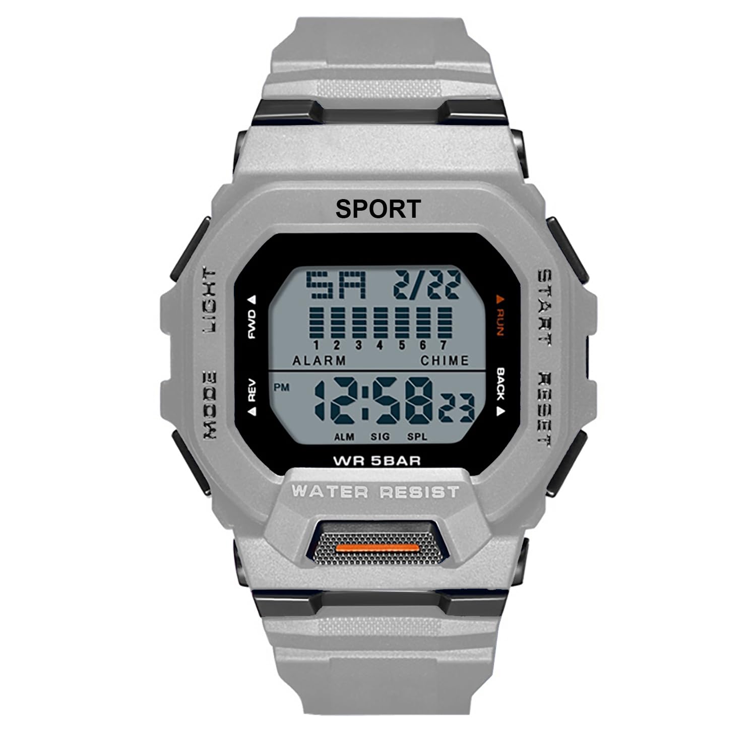 Time Up Digital Dial G-Style Heavy Duty Armour Design Waterproof Alarm Function Watch for Youngster-NGSK-10X (Grey) (B0CY8SMSCS) Amazon Price History, Amazon Price Tracker