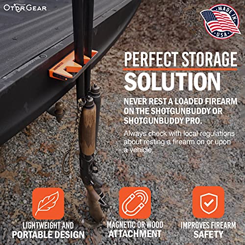 Otdr Gear (Upgraded Magnet) Shotgunbuddy Magnetic Gun Rest - Secure Rifle Rack Barrel Holder For Safe Hunting & Gun Storage - Mount To Wall, Vehicle, Truck, Deer Stand, Duck Blind #TOP2