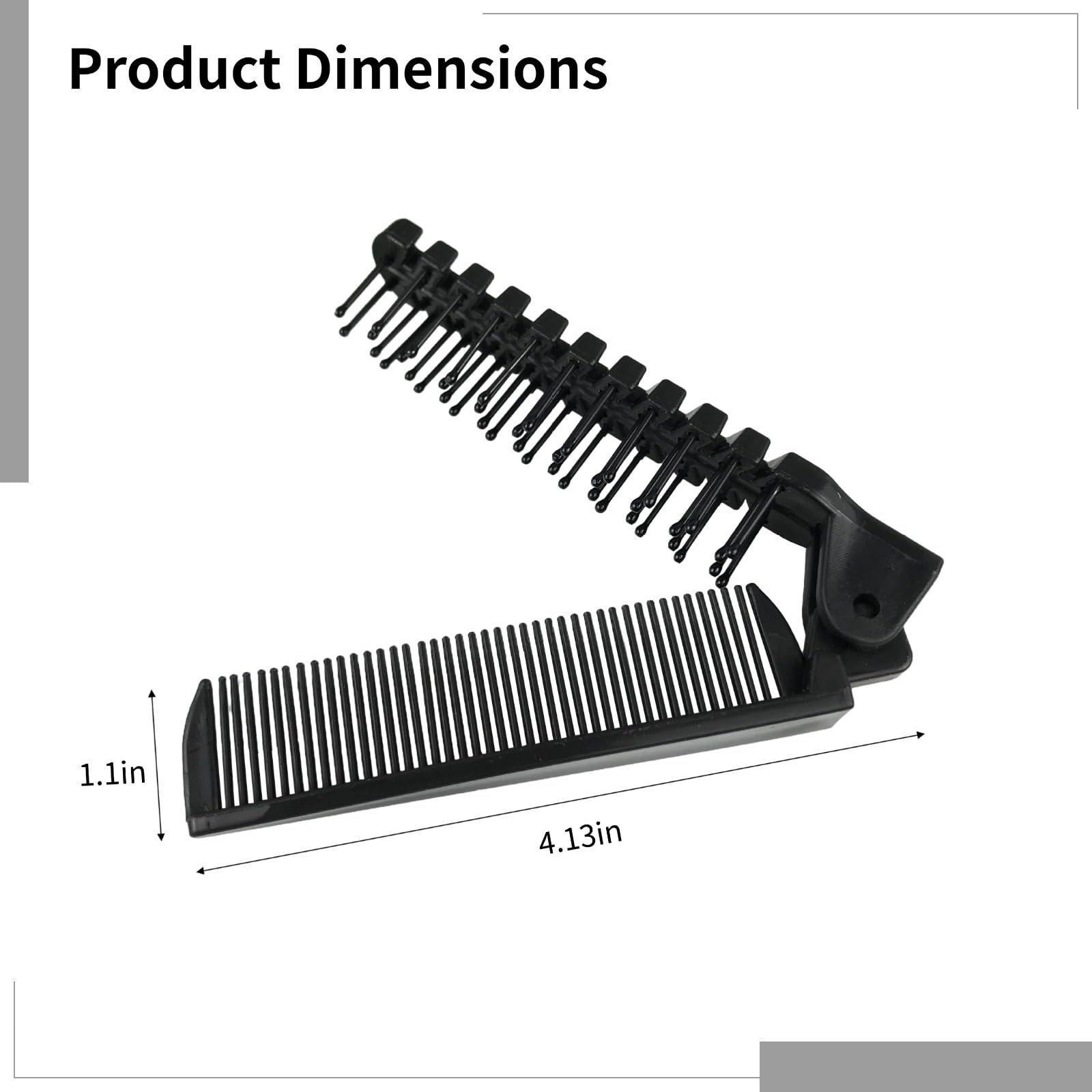 Tragbare, faltbare Kämme, antistatische Haarbürsten für alle Haartypen, ideal für Reisen, 50 Stück