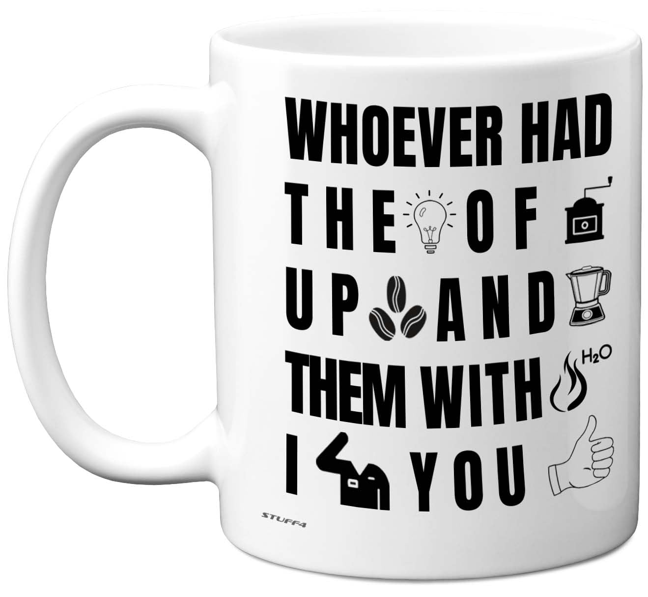 Stuff4 Novelty Mug for Women and Men, Salute to Coffee