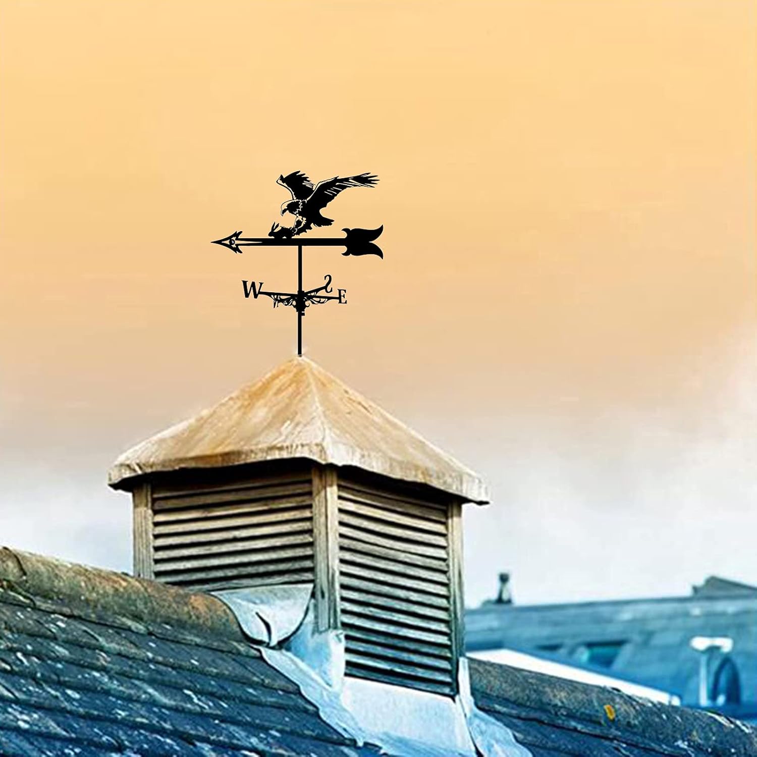 風向計、風見鶏、動物のオーナメント付き、クリエイティブな動物の彫刻 風向インジケーター 庭の杭 プロの測定ツール 庭の庭 組み立てが