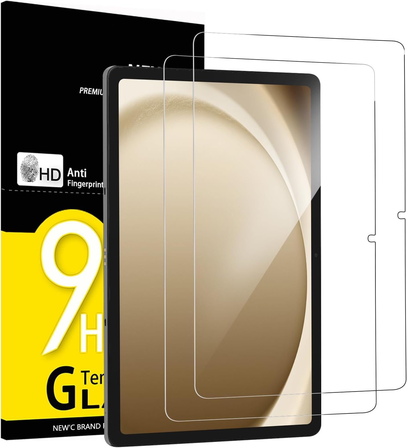 NEW'C 2 Pack Designed for Samsung Galaxy Tab A9+/A9 Plus Screen Protector (11 Inches), Tempered Glass, Ultra-Resistant Tempered Glass