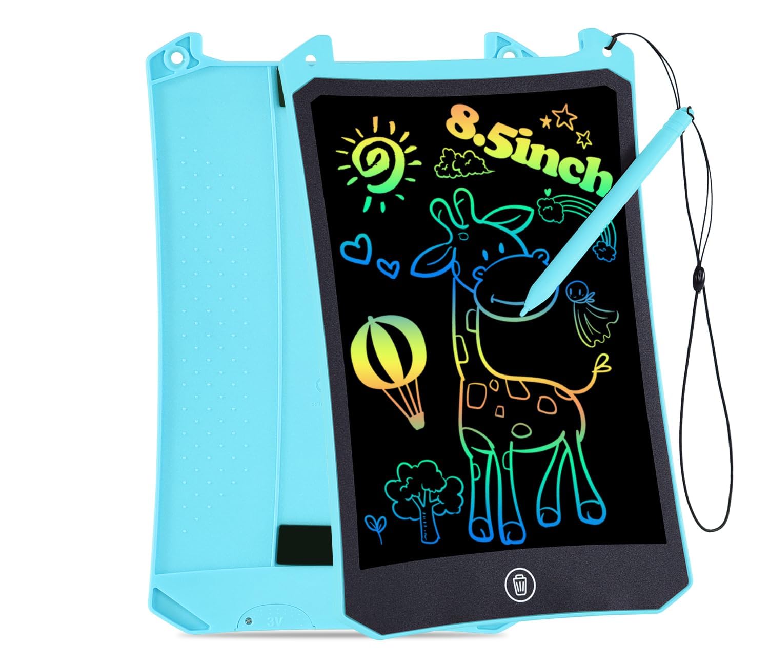 EooCoo LCD Writing Tablet, 8.5 Inch Doodle Board with Lock Function, Eye-Protecting Drawing Board for 3 4 5 6 7 Year Kids, Learning Educational Toys Gift for Boys Girls, Traveling Birthday Gift, Blue 8.5 Inches Blue