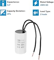 PATIKIL 4uF CBB60 Indítókondenzátor 450V 50/60Hz Kompresszor Szivattyú 3