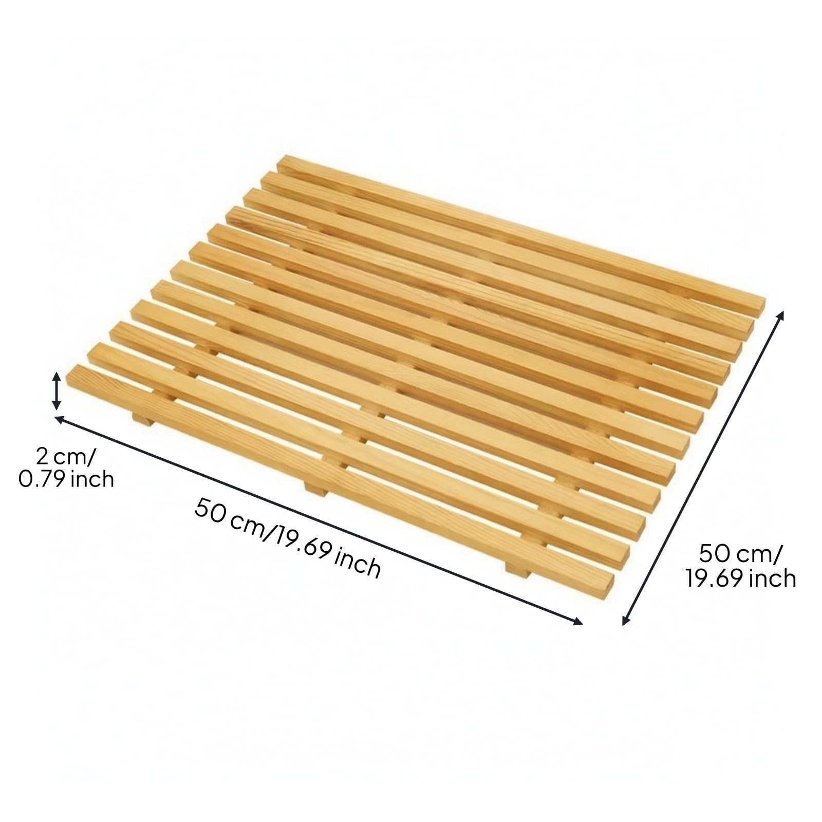 Cestino per Snack | Struttura Piatta, Espositore per Dessert, Naturale, Vassoio Snack di Frutta, Bancone, 50x50x2cm