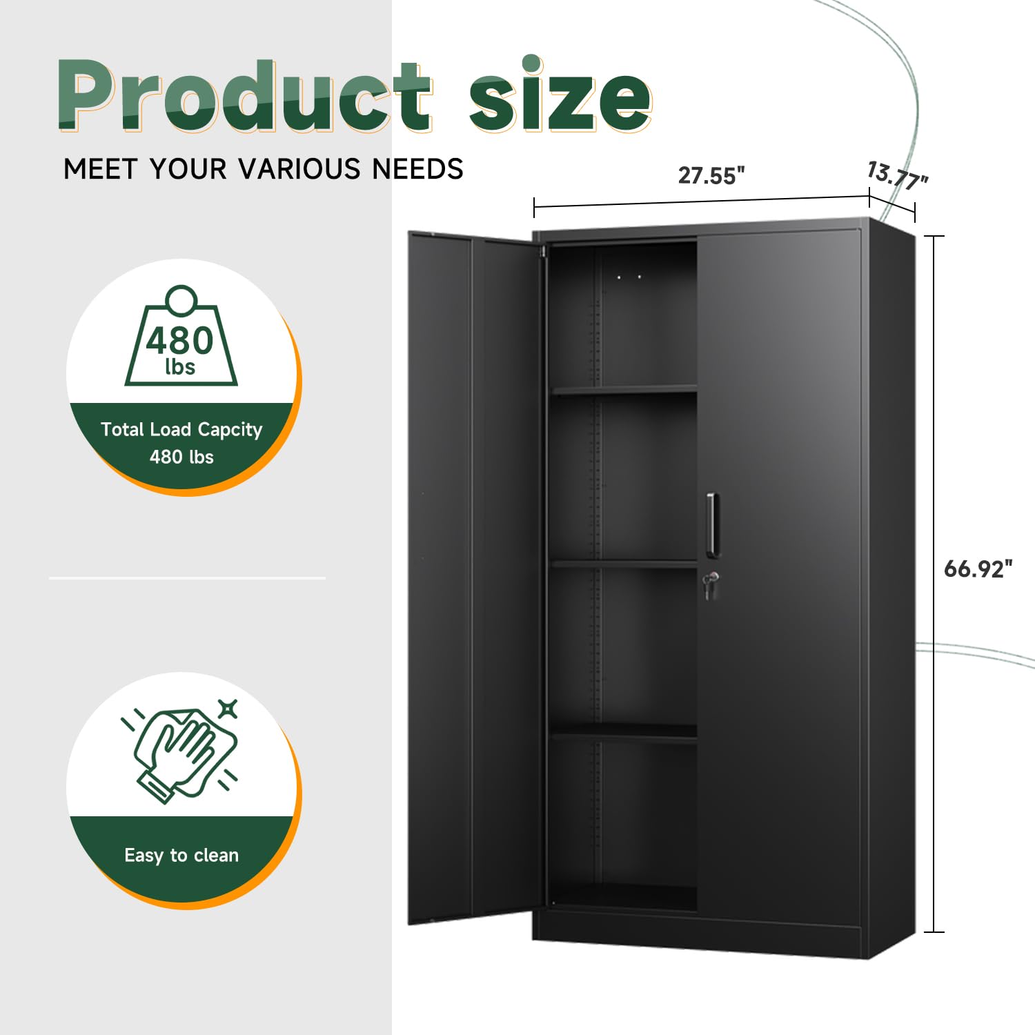 Letaya Metal Garage Storage Cabinet-71 Tool Steel Locker