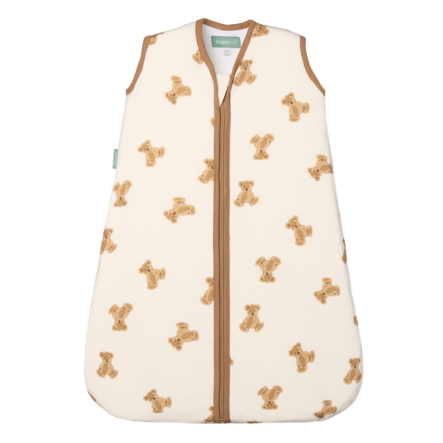 Molis & Co Unisex Infant Teddy Molis&Co - Baby Sleeping Bag 1 Tog - Baby Autumn Sleeping Bag - Soft And Cozy Baby Wearable Blanket For Newborn & Infants - 100% Cotton (Oeko-Tex) (, 0-6 Months)