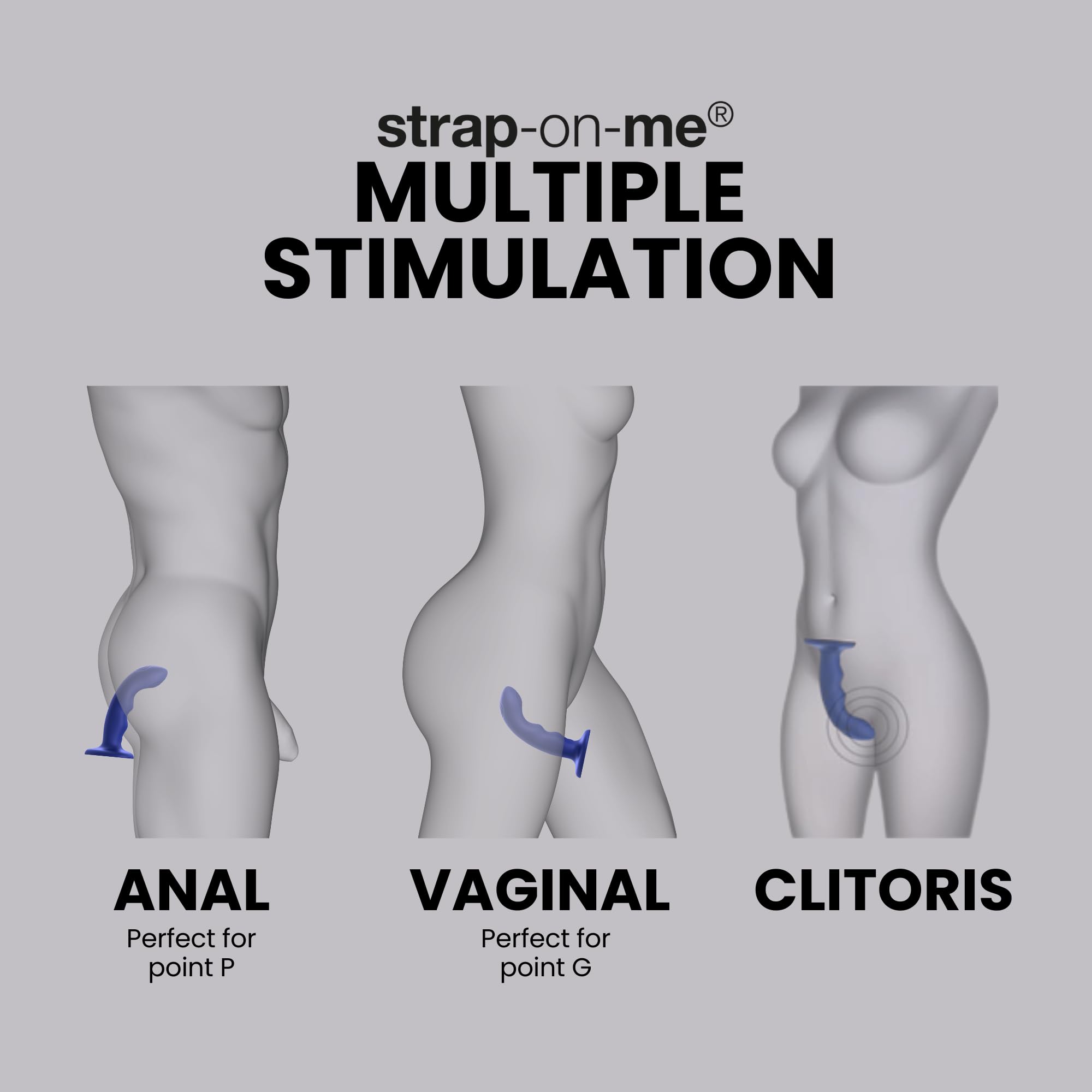 Strap-On-Me Wave Gode ceinture Bleu Taille unique