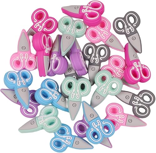 Miniatura 2 de 24 cuentas focales de silicona para bolígrafos personajes, lindos dibujos animados de silicona focales sueltas cuentas de silicona para hacer