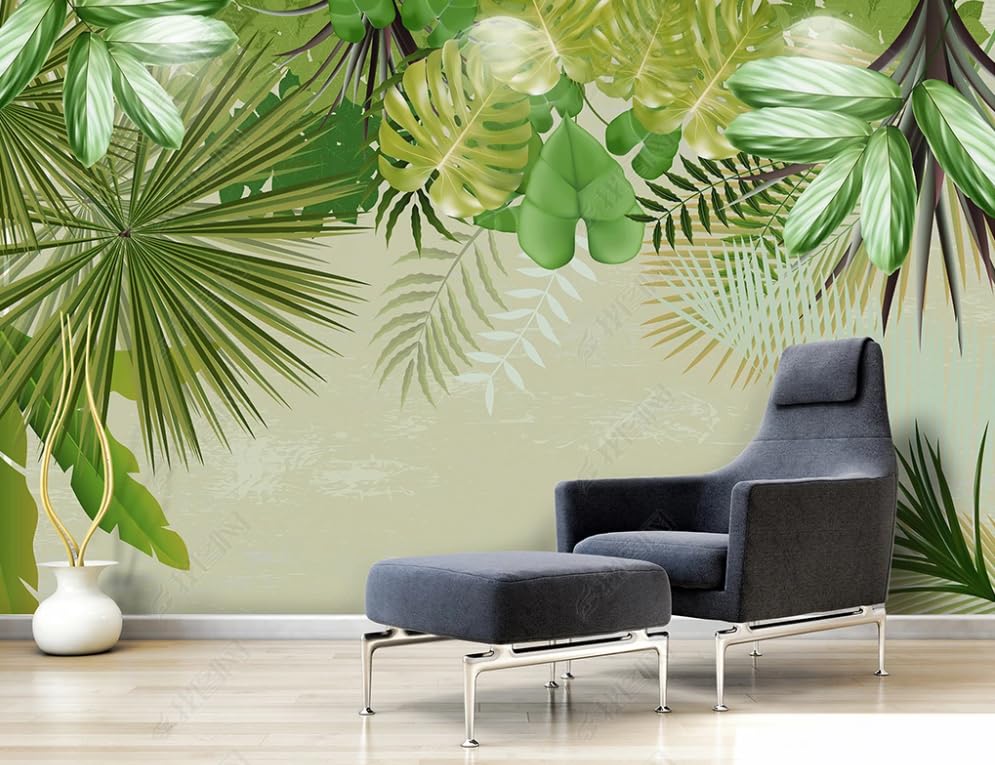 Papier Peint Intissé Feuille de Bananier Poster Mural Géant 400x280 cm