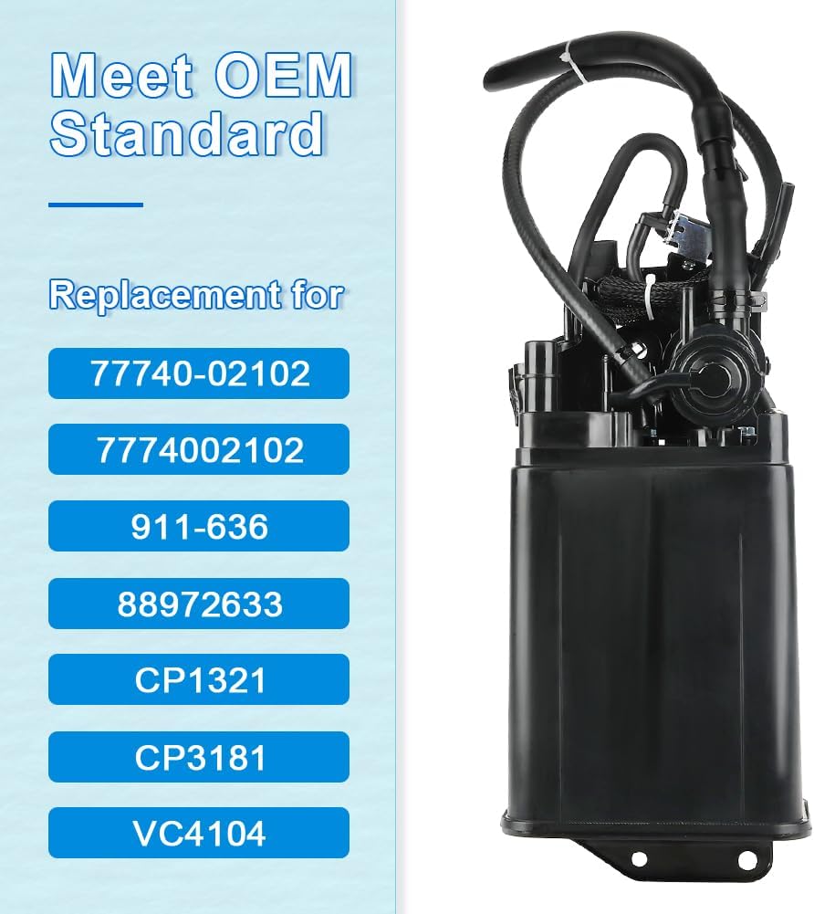 JDMON Vapor Charcoal Canister Replacement for Chevy Prizm Toyota Corolla 1.8L L4 2000 2001 2002 Evaporative Emissions Evap Canister Replacement for 911-636 77740-02102 7774002102