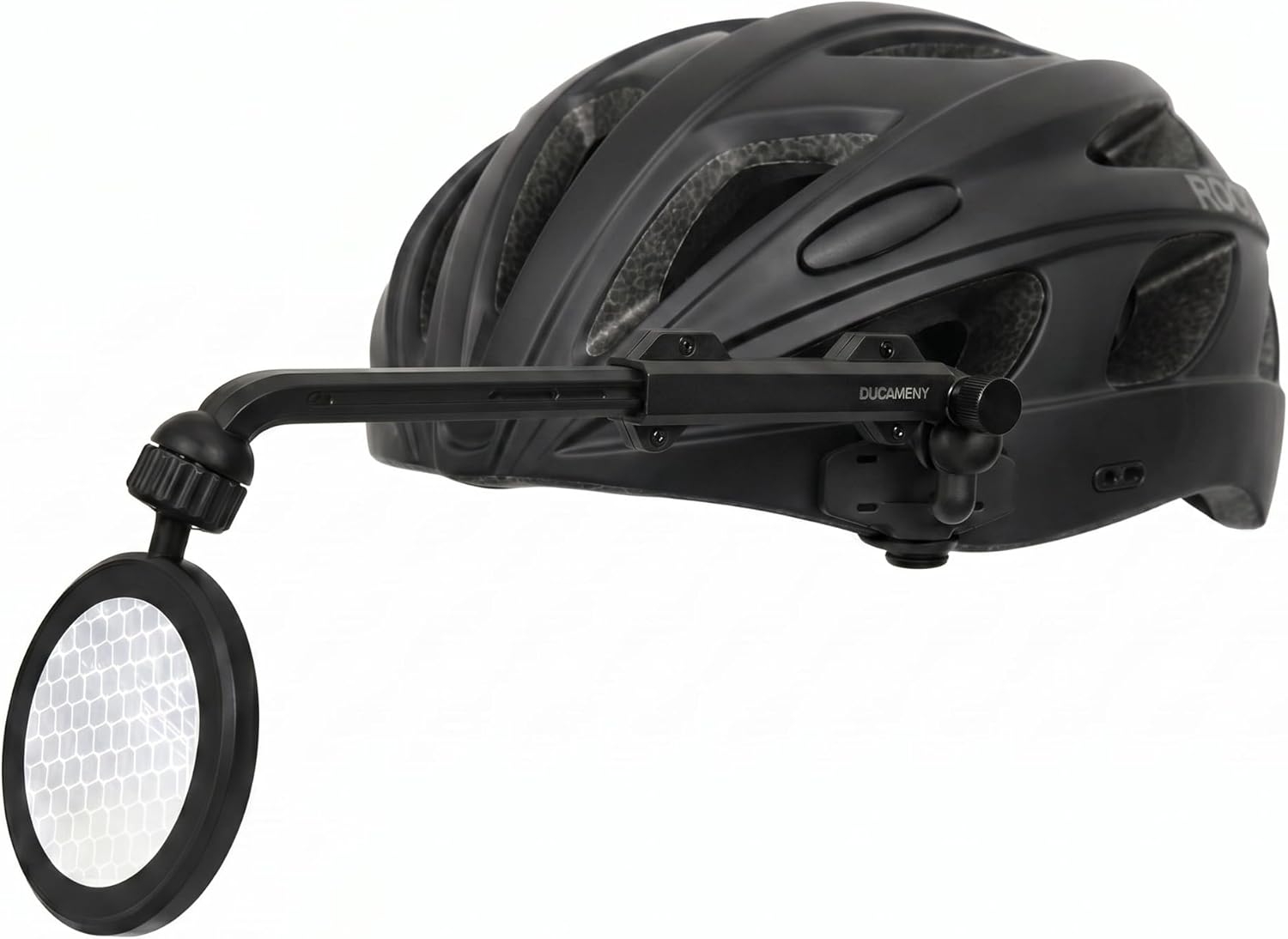 Bike Helmet Mirror with 3M Adhesive & O-Ring Mount, 360° Rotatable Bicycle Rearview Mirror, Wide View & Ultra-Clear Safety Cycling Accessories for Road & Mountain Bikes（Black）