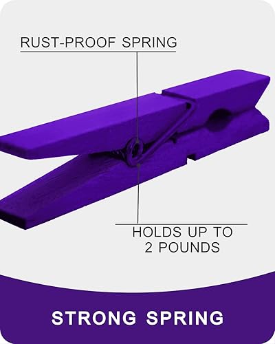 Vista 54 de Alfileres de ropa de madera para manualidades, pinzas de cierre de agarre fuerte, clips de ropa de madera de abedul, pinzas de ropa para colgar