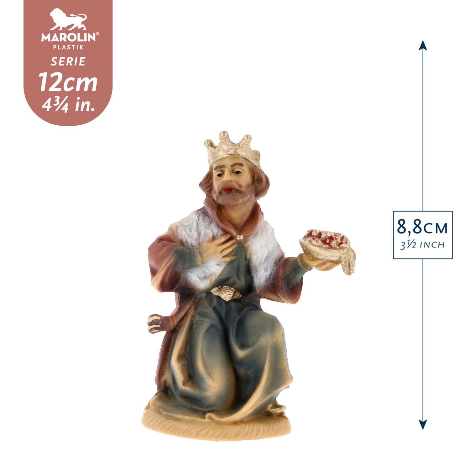 Marolin Heilige DREI Könige, zu 12cm Fig. (Kunststoff)