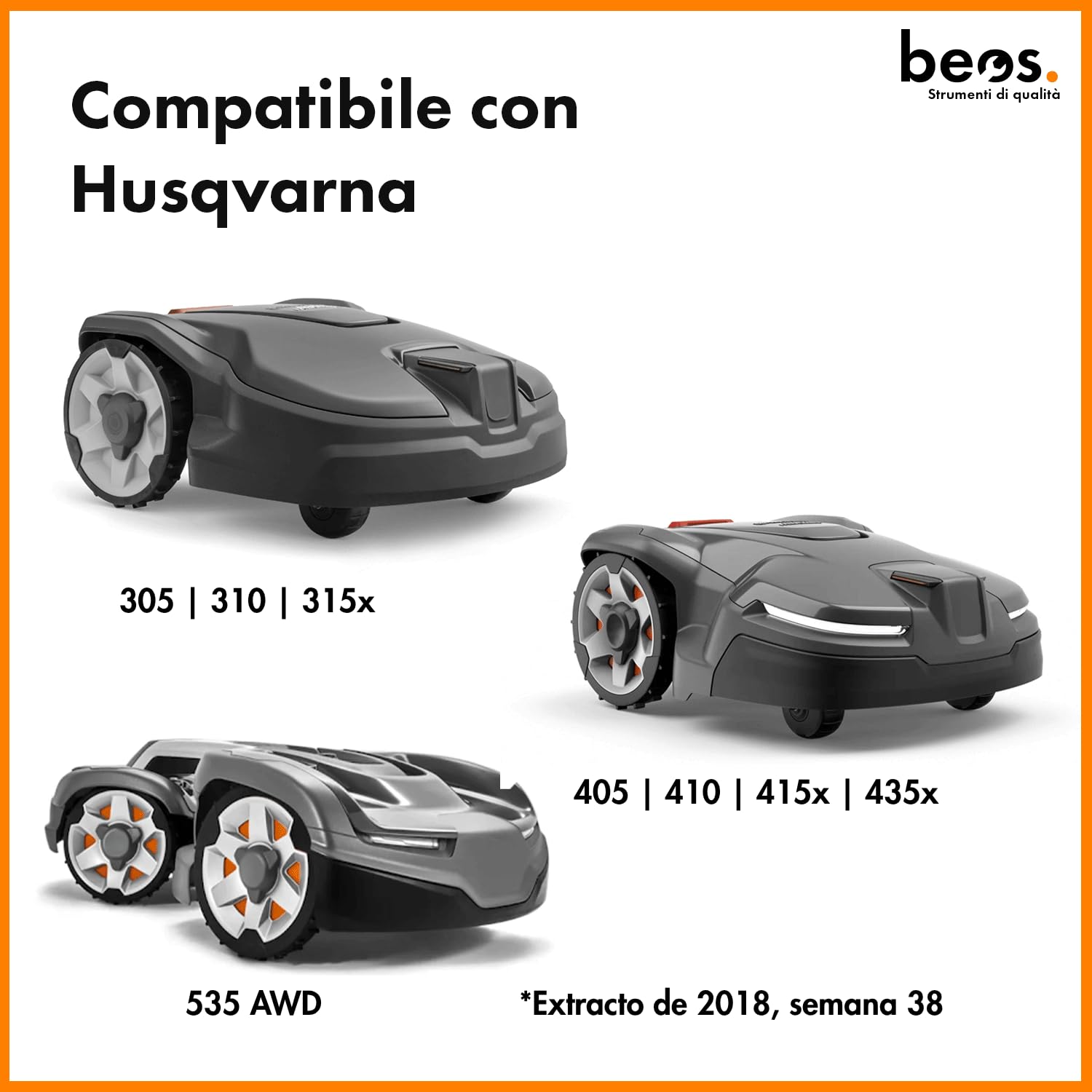 Disco Lame Tosaerba Robot BEOS | Compatibile Husqvarna Automower | 7 Lame | Fibra Di Vetro | Alta Qualità - Foto 5