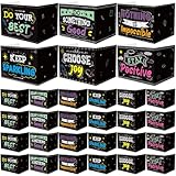 Honoson 24 Pcs Bulk Inspirational Privacy Folders for Students Cardboard Test Privacy Boards Motivational Words Desk Dividers Shield for Classroom School Study Supplies, 6 Styles(Blackboard)