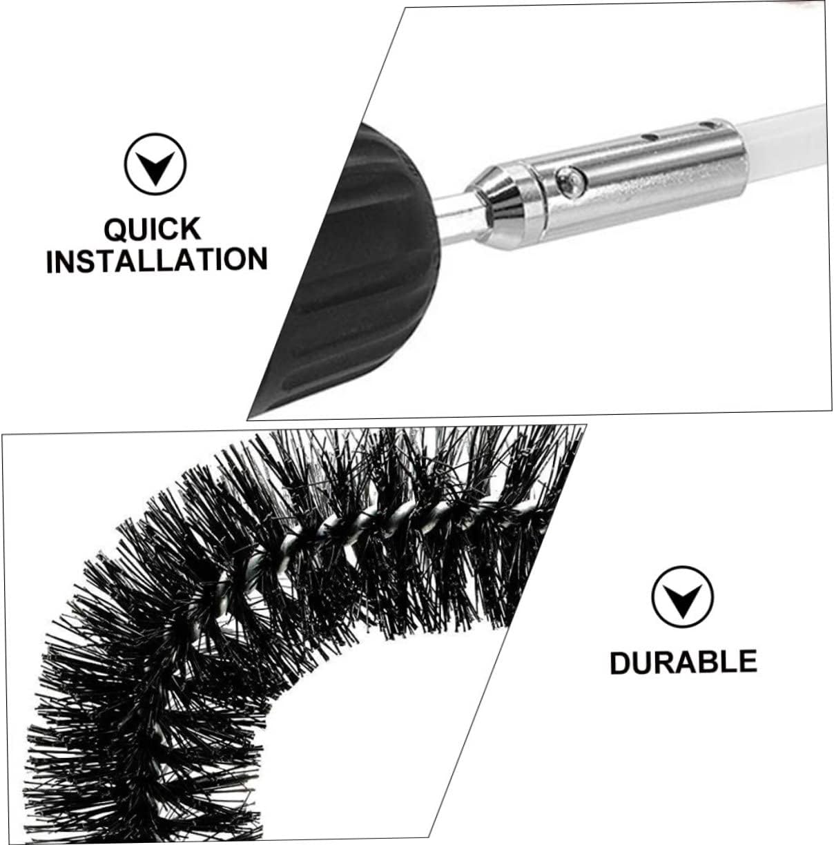 Ciieeo Chimney Brush and Dryer Vent Cleaner Kit Flexible 9 Rods Flue Brush Drill Attachment for Homeowners and Professionals in Chimney and Dryer Maintenance