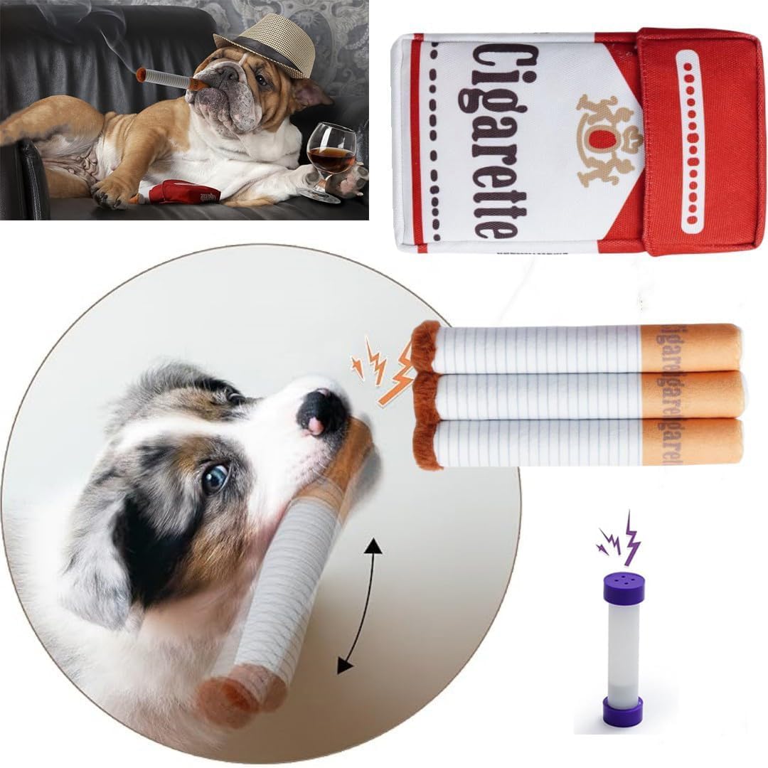 ZZLMDZ Cigarette Dog Toy 3pcs, Fun Novelty Dog Toy, Interactive Dog Toys  Fun Cigarette Shape Plush
