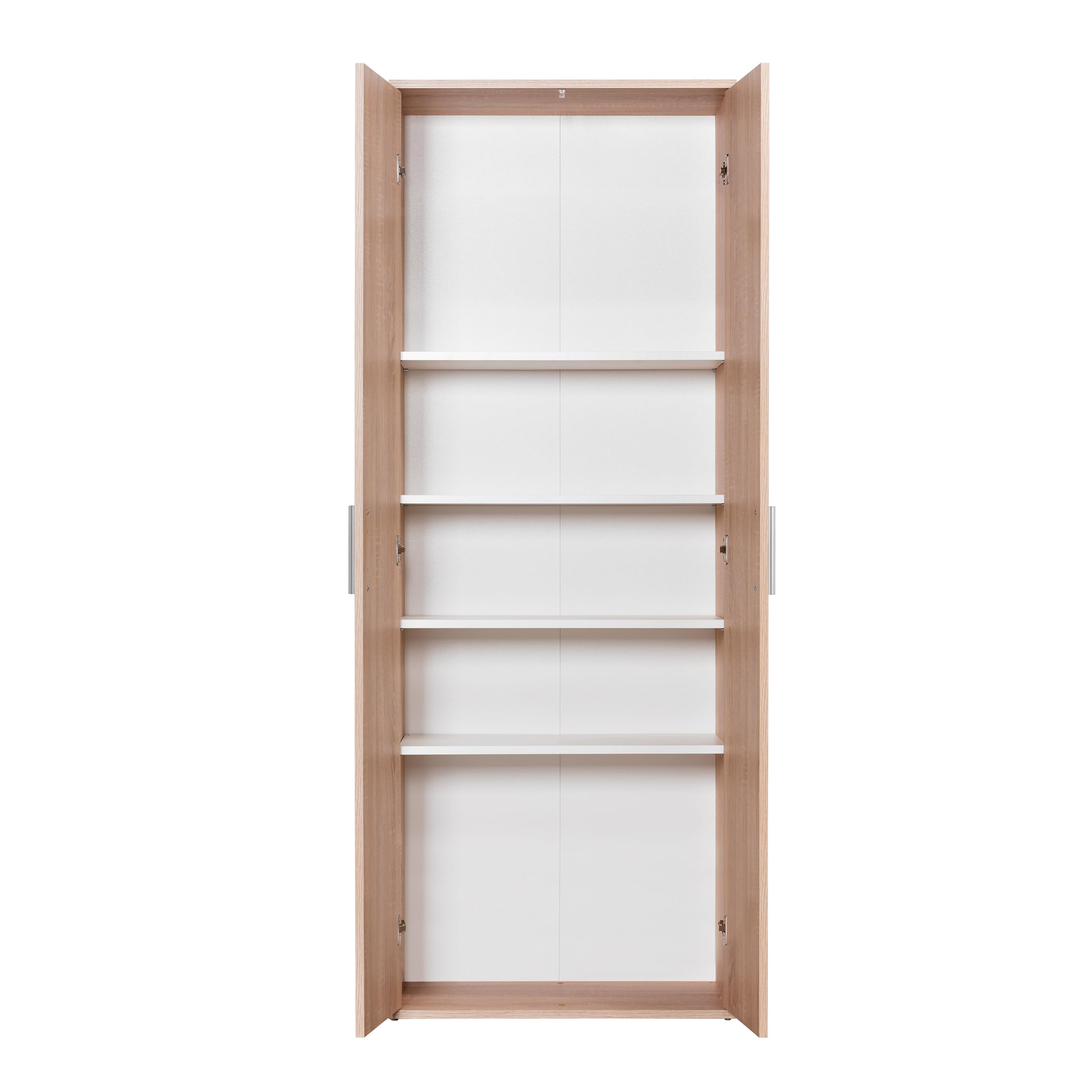 AVANTI TRENDSTORE Montanaro - Armadio multiuso in legno laminato con 2 ante a battente e 4 ripiani, disponibile in 3 colori diversi. Dimensioni LxAxP ca. 60x180x34 cm