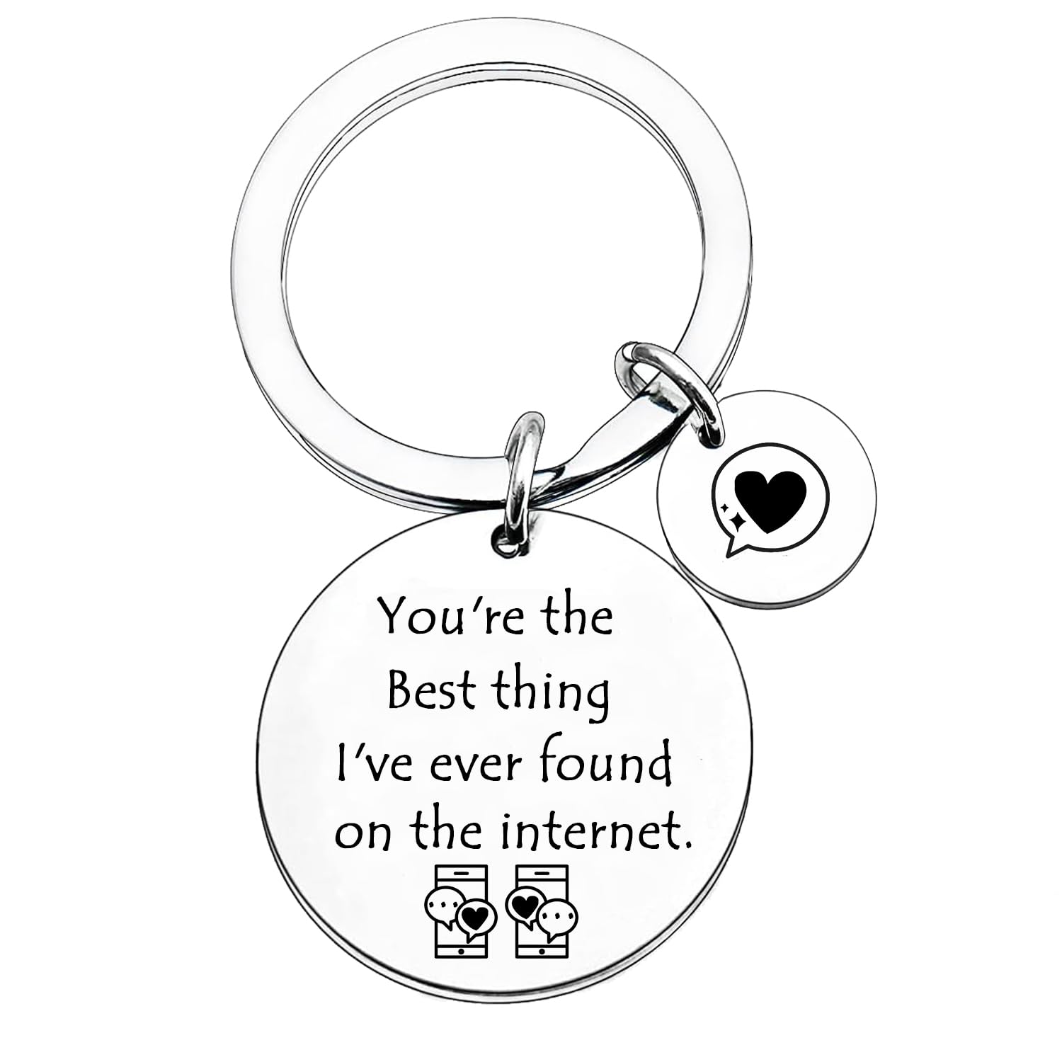 MADHAHEFU You're The Best Thing I Found on The Internet Keyring Gifts for Boyfriends Girlfriend Valentine's Day Gifts for Him Her Long Distance Gifts for Couple