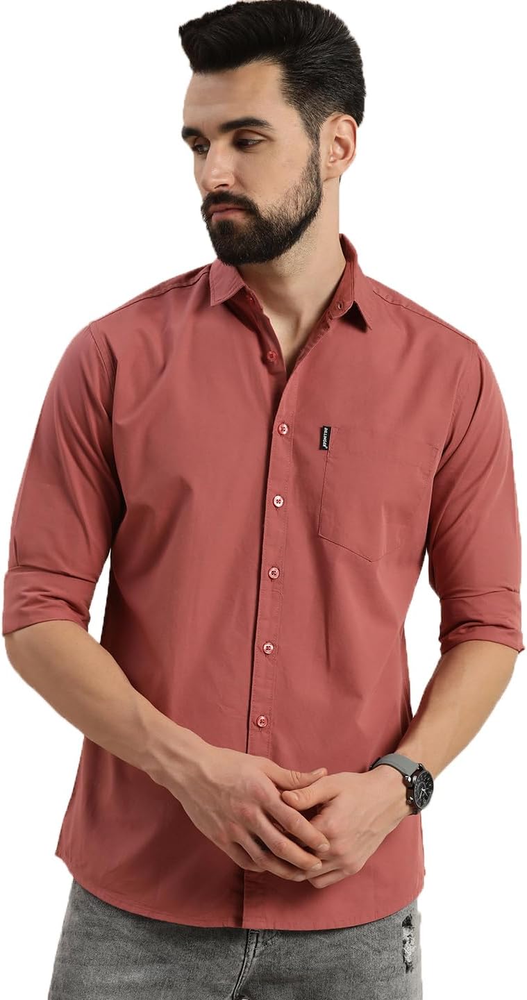 Men's Black Solid Shirt
