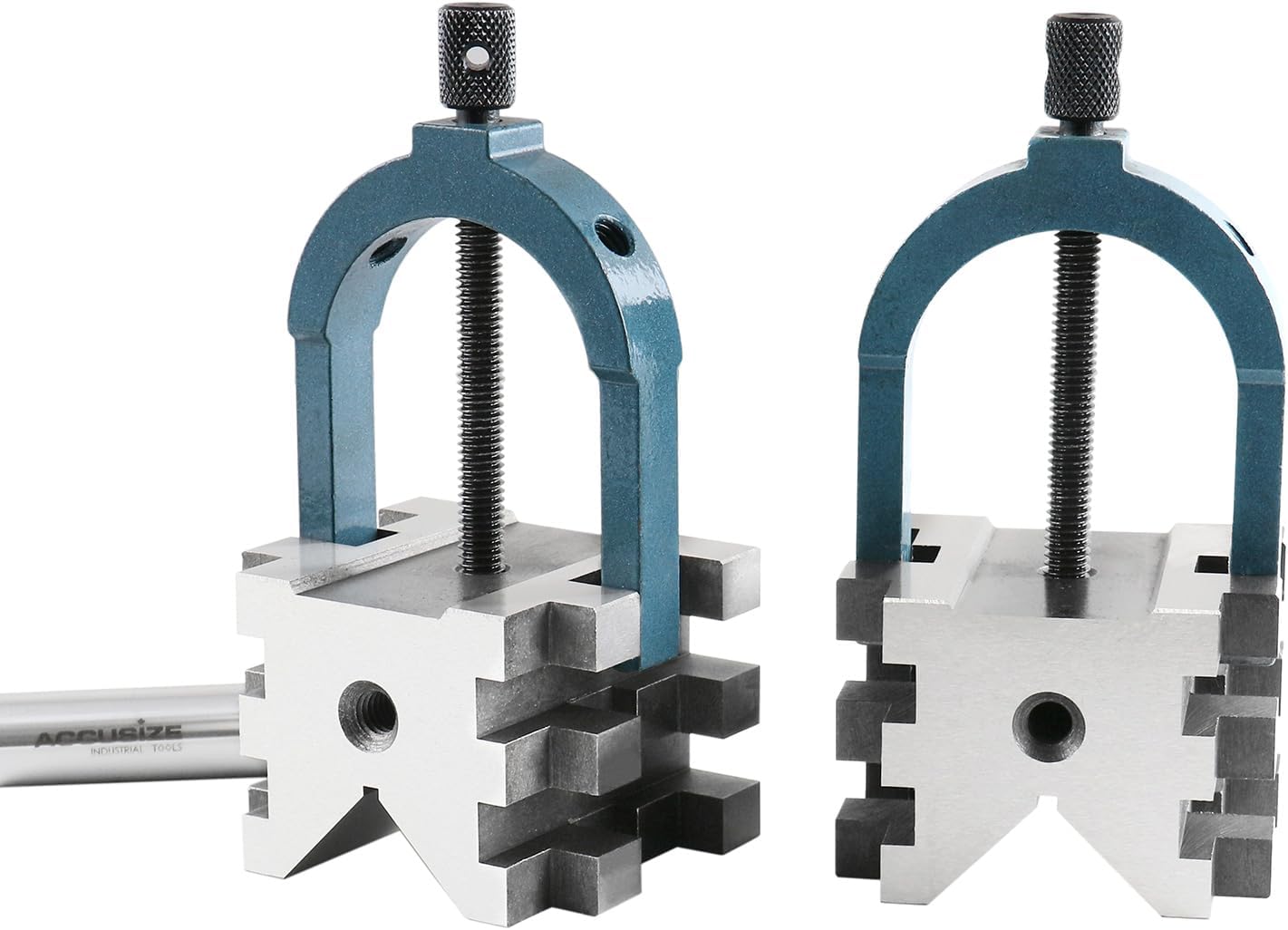 Accusize Industrial Tools 2-3/8'' x 2-3/4'' Multi-Use V-Block and Clamp Set in Fitted Box, 0303-0219