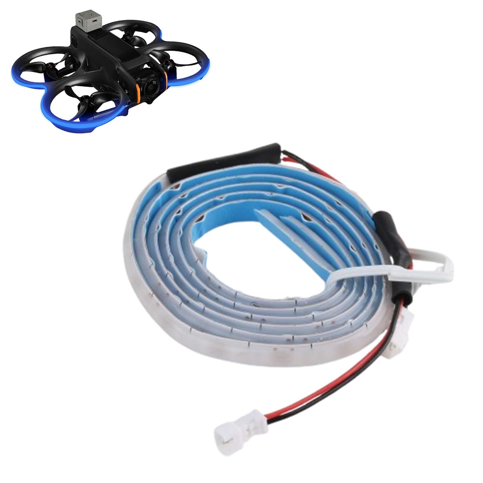 LED Light Strip Compatible for DJI Avata 2,Anti Collision Light Night Flight Warning Light Lamp Brightness Adjustable for DJI Avata2 Drone Accessories (Blue)