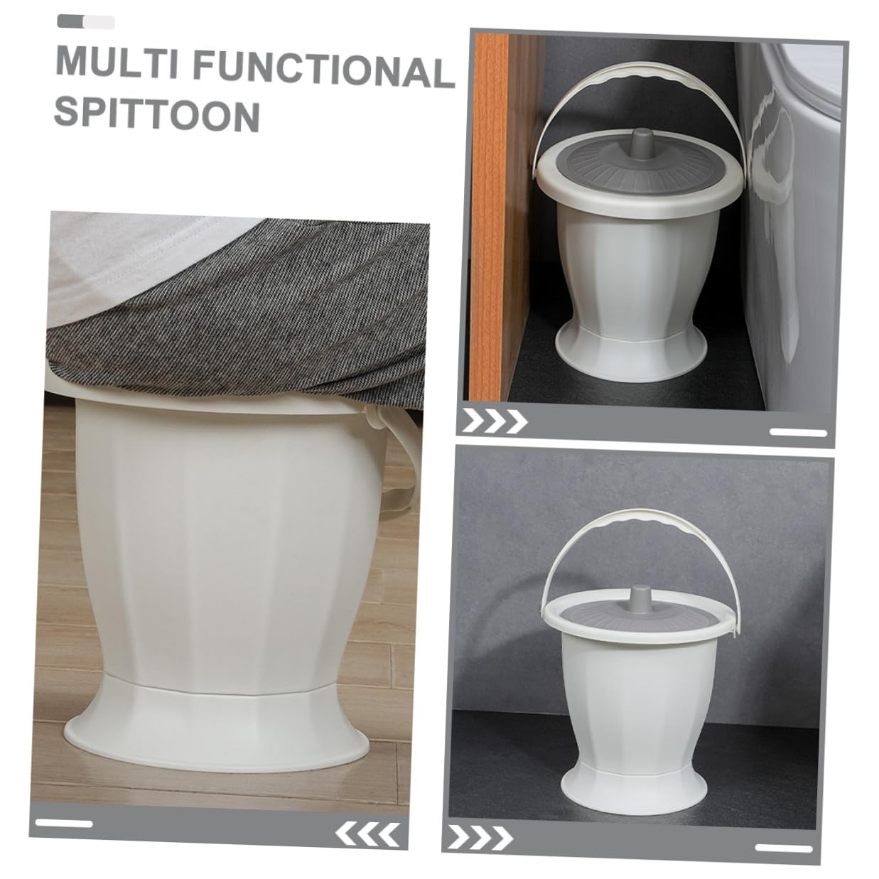 POPETPOP Vaso Usare, p e Urinare Portatile in Plastica Coperchio Facile per Adulti e Anziani, Adatto Casa e Viaggio