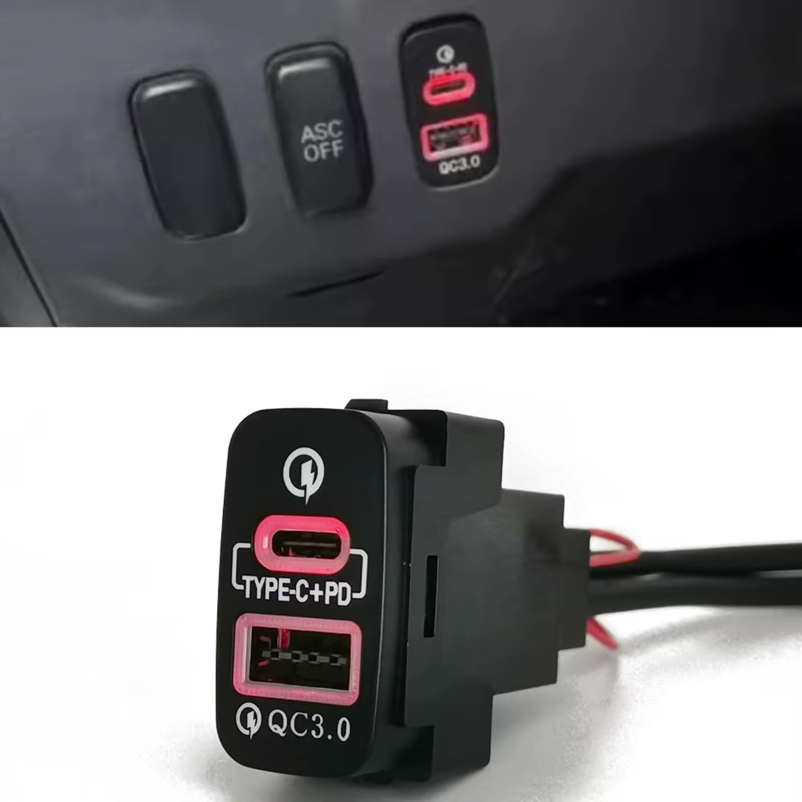 Prise USB Prise Auxiliaire Compatible Avec Mitsubishi Pour Outlander Pour Lancer Voiture Pour TYPE-C PD Adaptateur Chargeur Accessoire Téléphone Interface USB AUX voiture