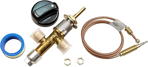 Repuesto de propano de baja presión para interruptor de perilla de termopar con entrada y salida de 58 pulgadas -18UNF para parrilla de gas,