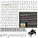 3 stück,Bunte Klavieraufkleber,Klaviertastatur Aufkleber,Piano Notes Stickers,Nahtlose Klavieraufkleber,für Kinder und AnfäNger, Transparent und Abnehmbar, für Klavier mit 88/61/54/49 Tasten