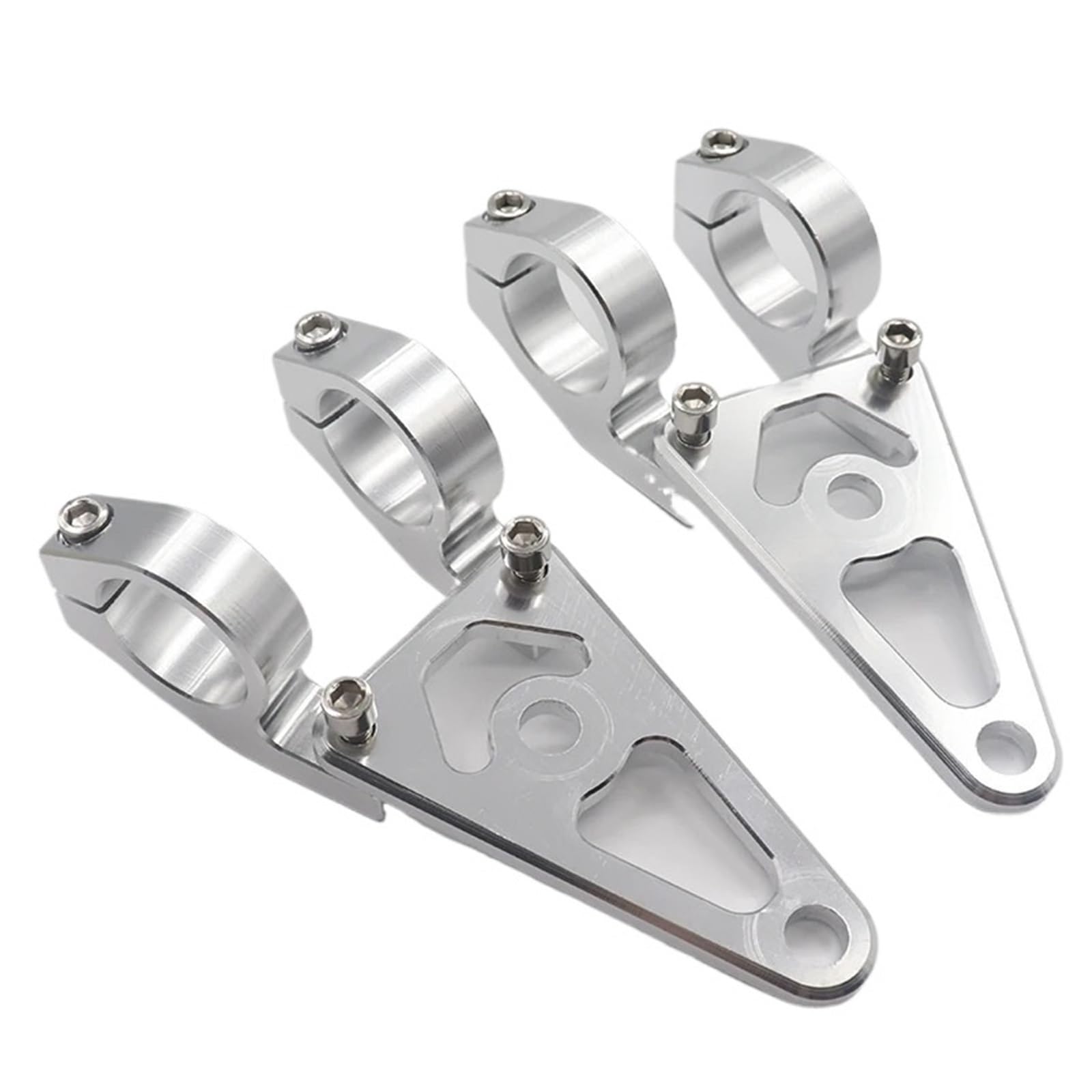Bracket Light Motorcycle Headlight Mounting Bracket Silver CNC 27mm 30mm 45mm Front Fork Tube Fit for Honda Monkey Parts(30mm)