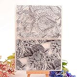 Tropical Palma Leaves Background Pattern Clear Stamps Orchid Flowers Background Transparent Seal Sta