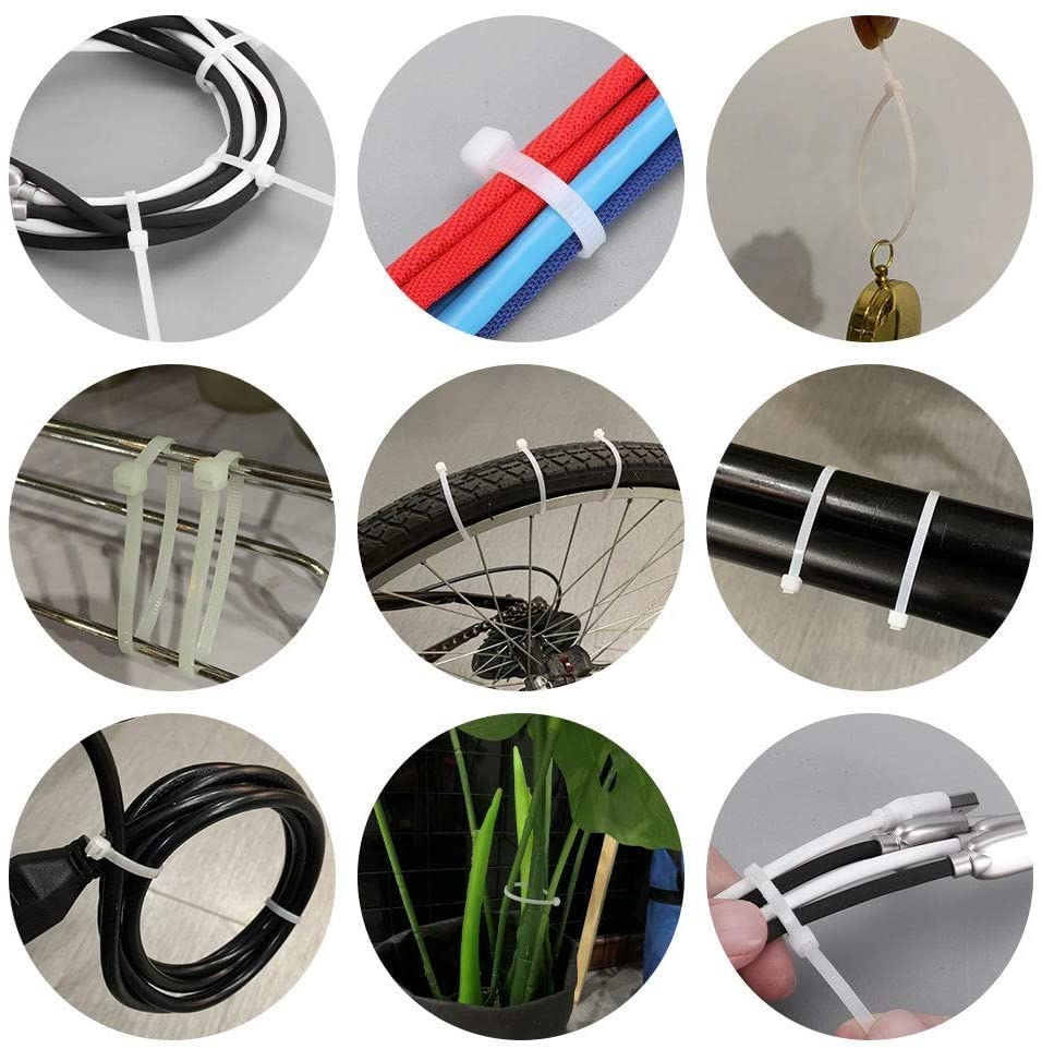 Fascette Plastica 100 Pezzi - Stringicavi Nylon 3.5x200mm Per Elettricisti, Bianco - Foto 8