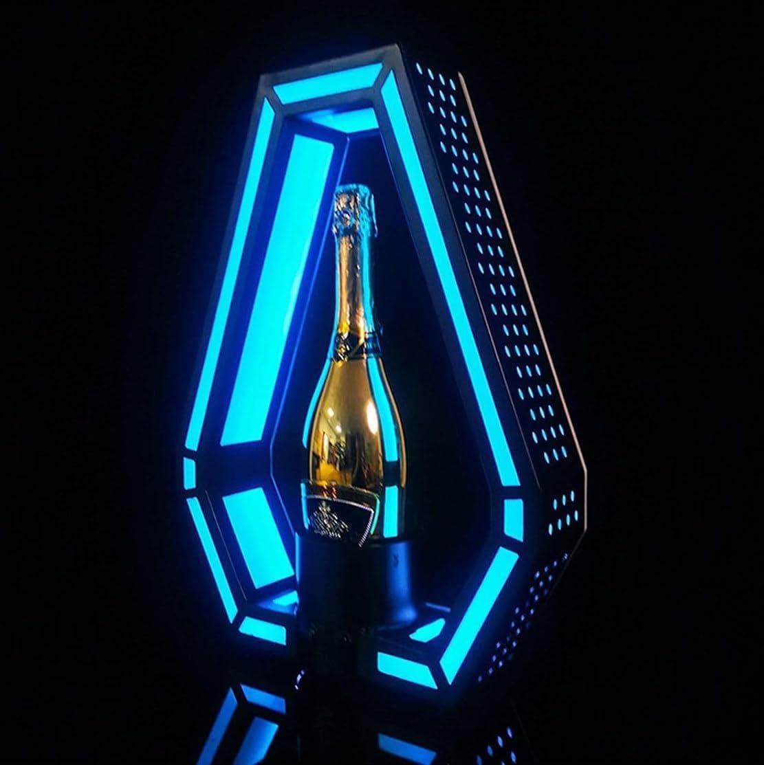 Amazon｜LED ライト付き酒瓶ディスプレイ棚、7 色のスペードのエースの