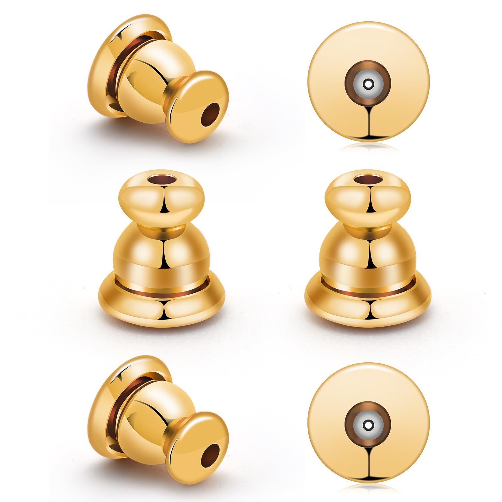 Earring Backs Replacements,Bullet Earring Backs for Studs/Droopy Ears