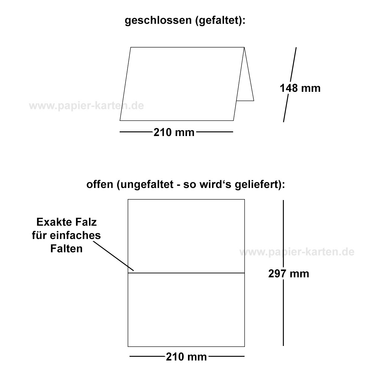 400x papel de inserción plegable para tarjetas dobles DIN A5 - blanco natural - 297 x 210 mm (210 x 148 mm plegado) - ideal para imprimir con tinta y láser - papel mate de GUSTAV NEUSER