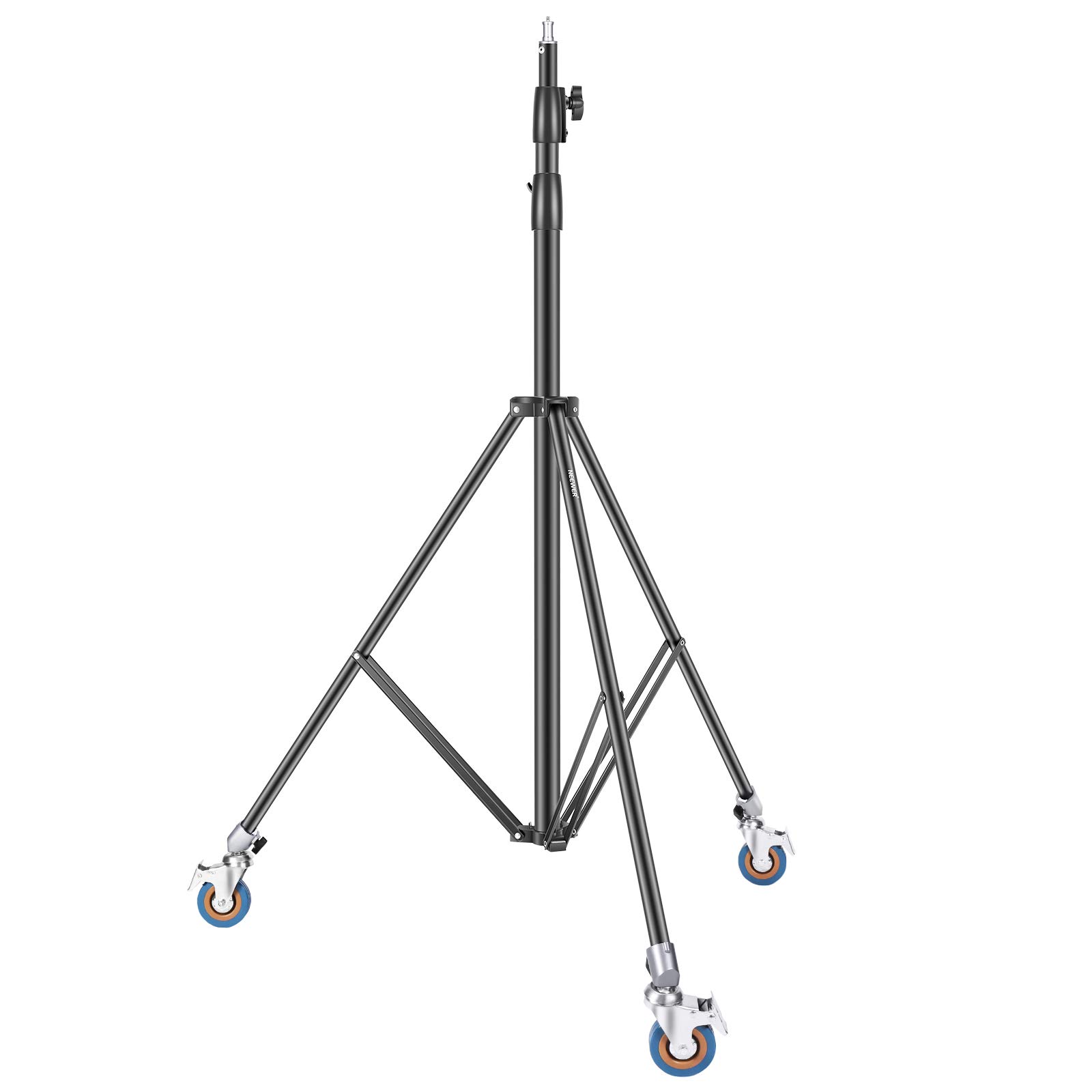Neewer 10ft/3M Heavy Duty Light Stand with Pulleys, Adjustable Metal Tripod Stand, Photography Wheeled Base Stand for Photo Studio Softbox, Monolight, Ring Light and Other Photographic Equipment