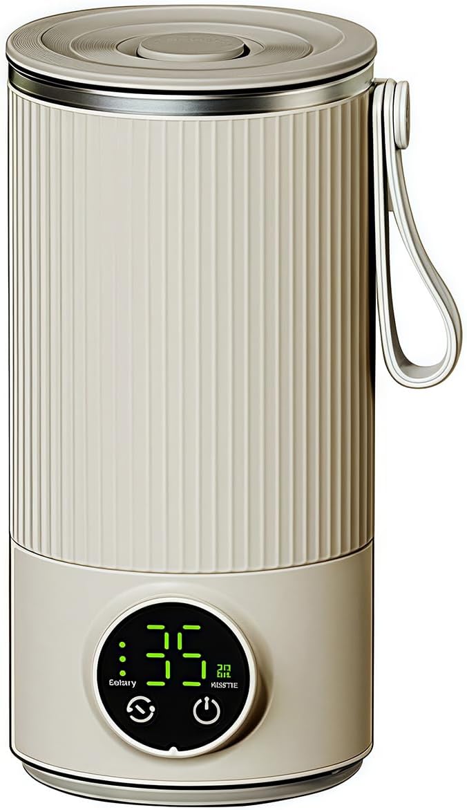 Portable Cordless 4 in 1 Milk Frother and Steamers with Temperature Control Screen and Stainless Steel Touch Control Macchiato Frother