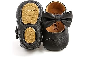 Adorable Baby Girl Black Mary Jane Flats: The Perfect First Step!