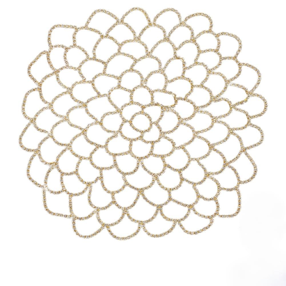 GORGECRAFT Catena per La Testa con Strass Copricapo Dorato In Cristallo Boho Copricapo Flapper con Strass Cappello con 2 clip Berretto In Rete per La Fronte Capelli Da Donna Feste di Nozze Cosplay