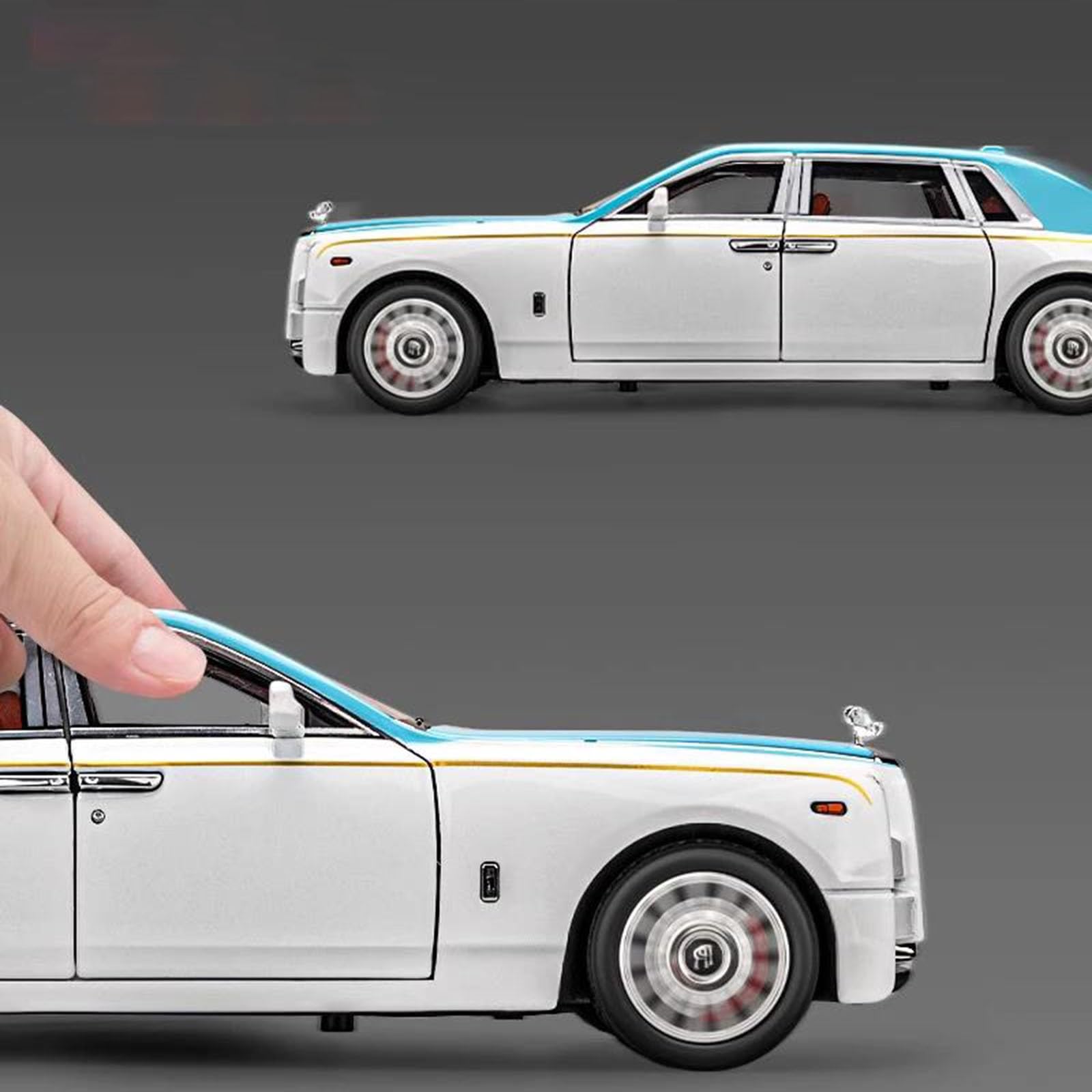 Amazon | 1:18 合金車のダイキャストおもちゃの車のモデル音と光の車の