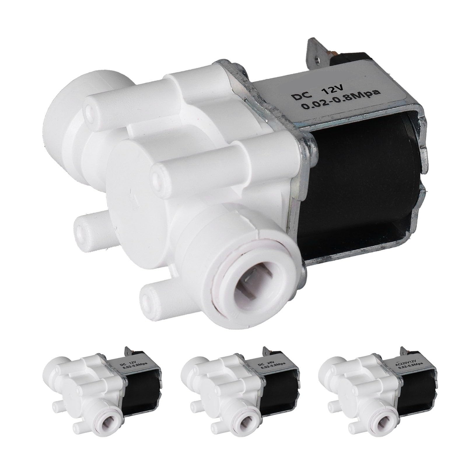 Kunyos 3/8 Plastic Electric Solenoid Valve In Quick Connector Normally Closed Solenoid Valves(220V)