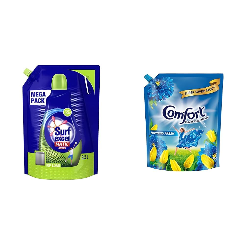 Surf Excel Matic Top Load Liquid Detergent 3.2L Refill & COMFORT POUCH 2L (B0CBRG6RJM) Amazon Price History, Amazon Price Tracker