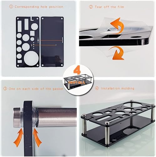 Miniatura 5 de Juego de coctelera de 23 piezas, kit perfecto para mezclar bebidas, herramientas de barra de acero inoxidable con soporte, color plateado