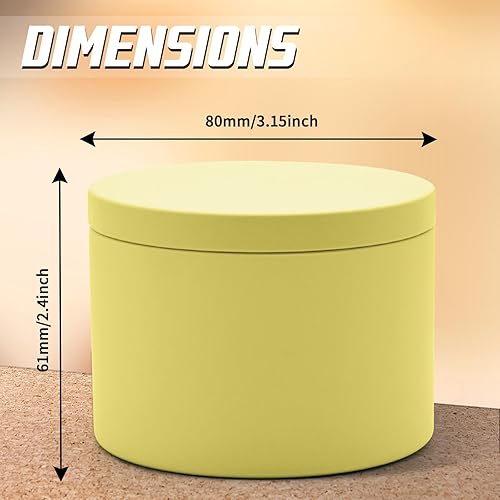 Miniatura 98 de Latas para velas de 16 onzas, paquete de 12 frascos de metal de alta calidad de 16 onzas con tapas para hacer velas, contenedores de velas vacíos a