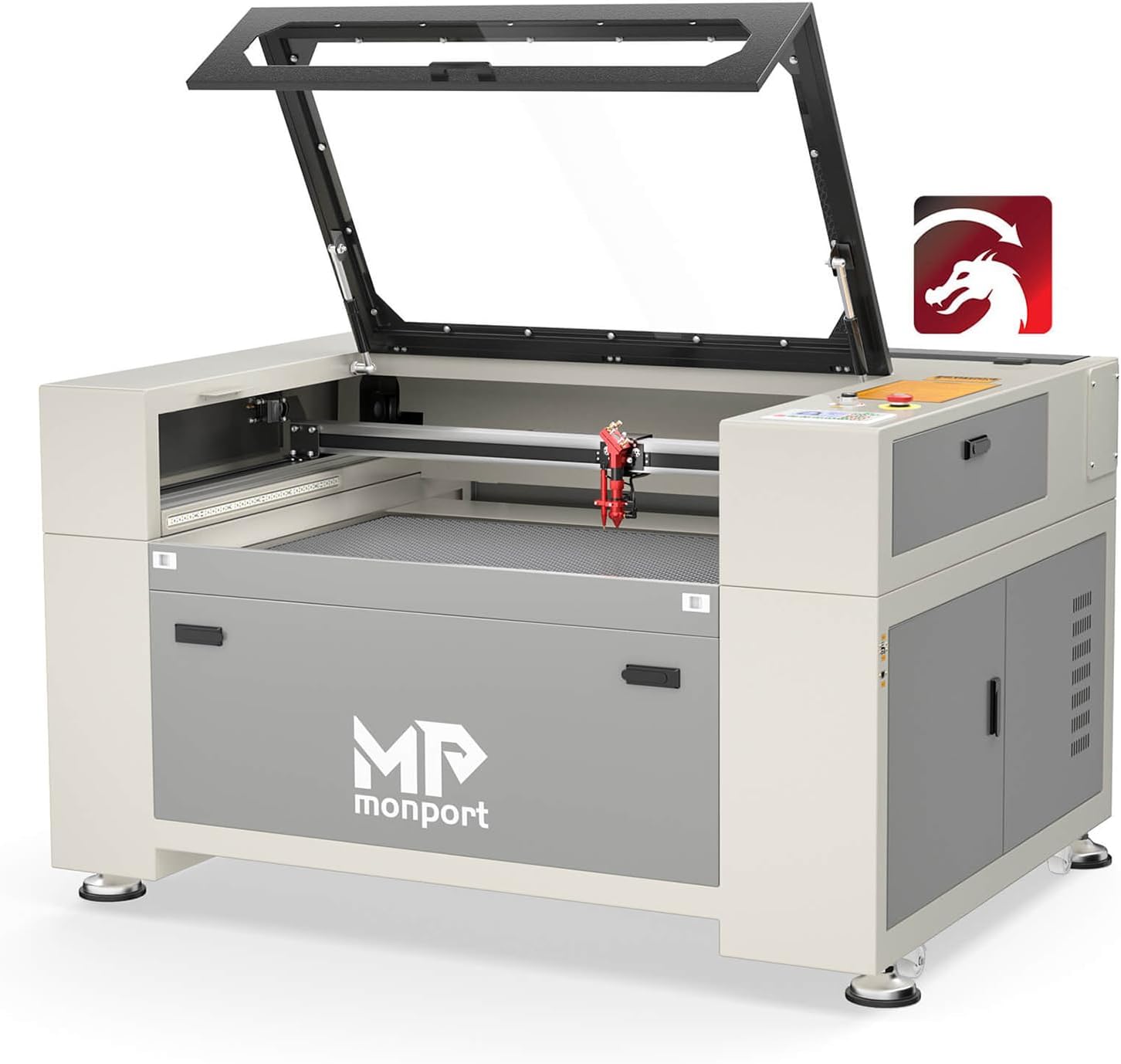 Monport 100W CO2 Laser Engraver 24" x 40" Working Area Laser Cutting Engraving Machine 2 Way Pass with Autofocus Autolift Air Assist, Industrial Laser Cutter for Wood Glass Acrylic...