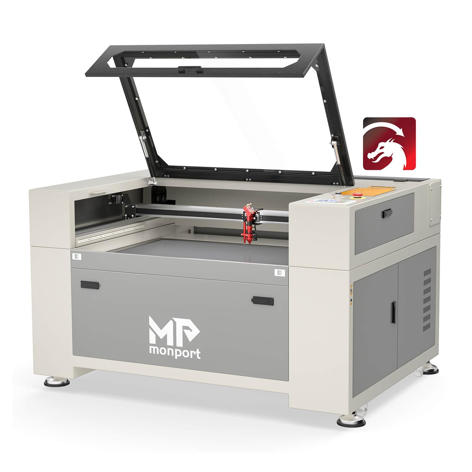 Monport 100W CO2 Laser Engraver 24" x 40" Working Area Laser Cutting Engraving Machine 2 Way Pass with Autofocus Autolift Air Assist, Industrial Laser Cutter for Wood Glass Acrylic...